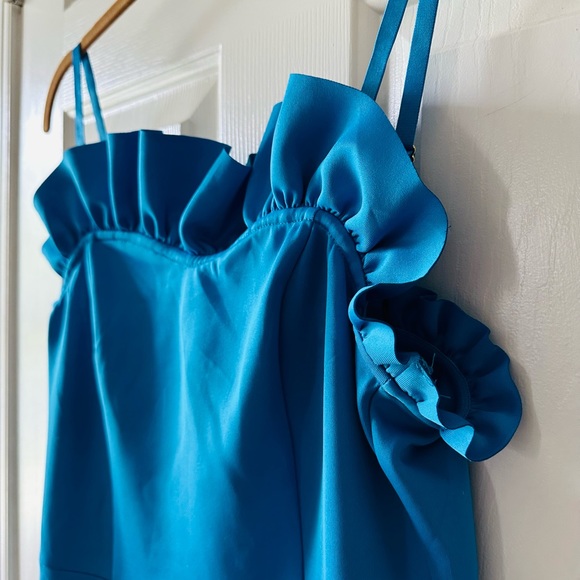 Bebe bodycon dress with ruffles 💙 - Picture 3 of 13